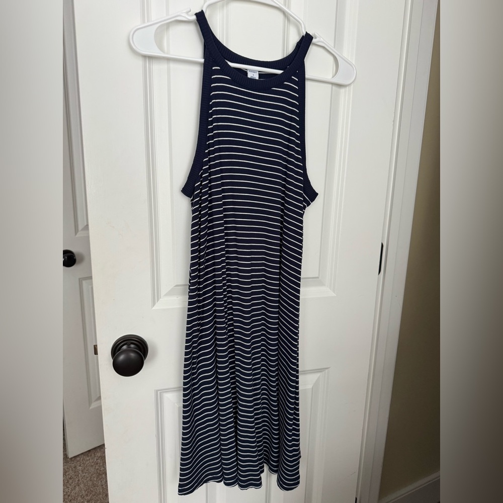 Old Navy Navy and White Striped Dress